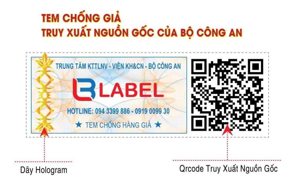 Tem chống hàng giả có truy xuất nguồn gốc bằng mã QR của Bộ Công an